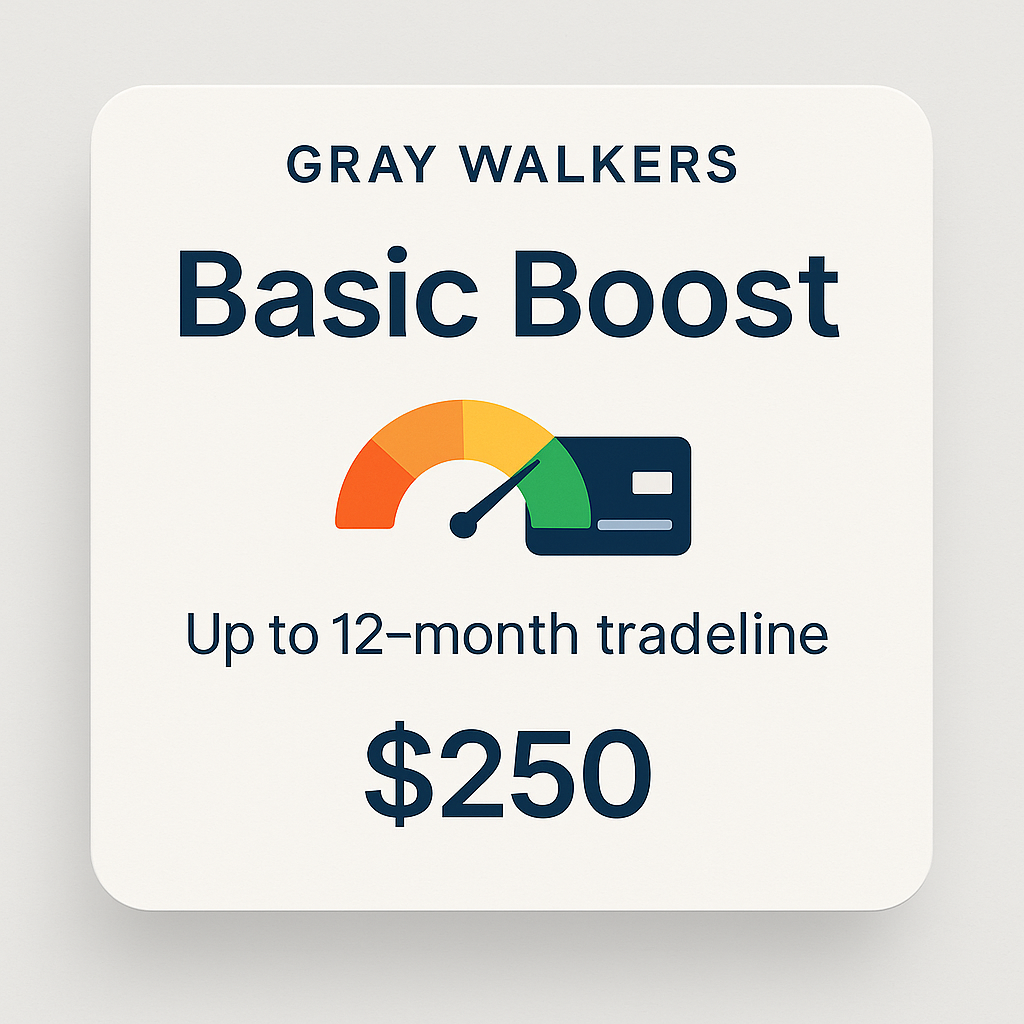 Basic Boost – Authorized User Tradeline Service