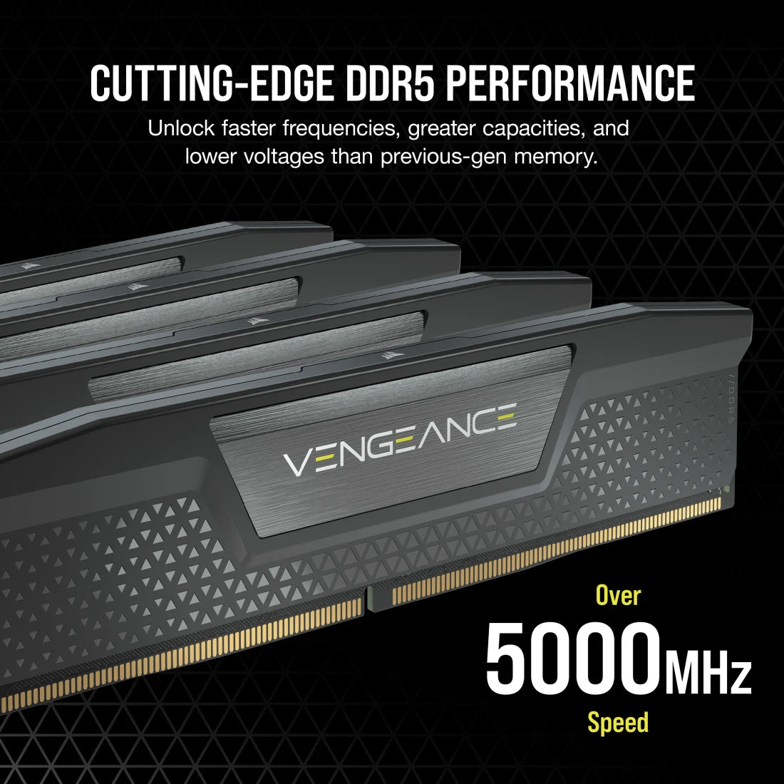 Corsair Vengeance 96GB (2x48GB) DDR5 5200MT/s CL38 Memory Kit — Black