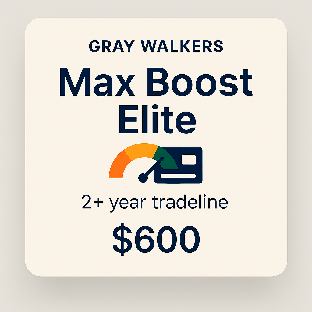 Max Boost Elite – Authorized User Tradeline Service